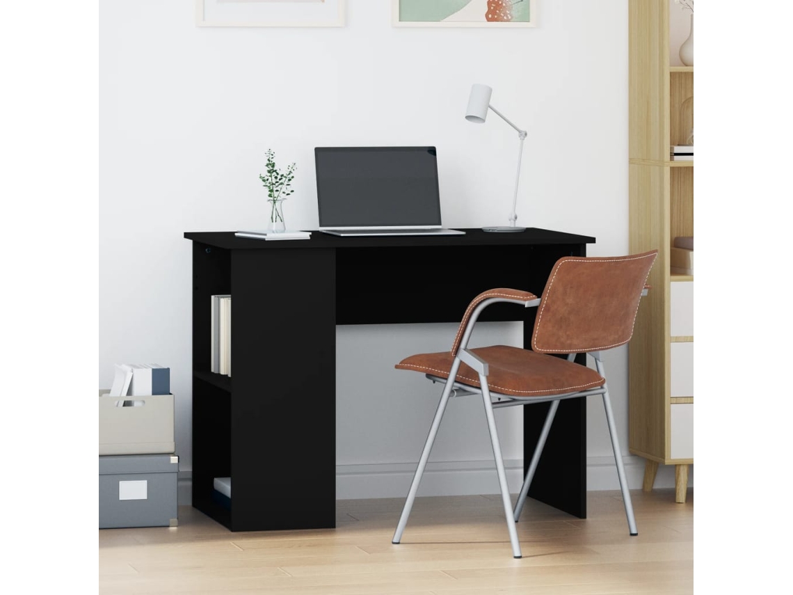 Vidaxl Secretária 100x55x75 Cm Derivados De Madeira Preto