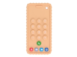 Mali chupeta em Forma de Telefone Silicone Macio Brinquedo Sensorial com Cores Vibrantes Amarelo