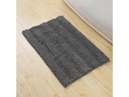 Tapetes de Banho Antiderrapantes Absorventes de Secagem Rápida para Decoração de Banheiro Cinza Escuro EVELTEK 50x81cm