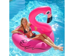 Boia Inflável Para Piscina E Praia - Flamingo Rosa - Pvc - 200 X 95 Cm - Para Adultos E Crianças