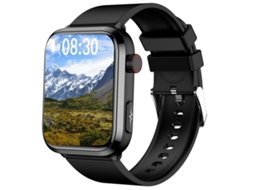 Tela Ips De 1,91 Polegadas, Pulseira De Silicone À Prova D'água Ip67, Smartwatch Com Monitoramento De Temperatura Corporal (preto)