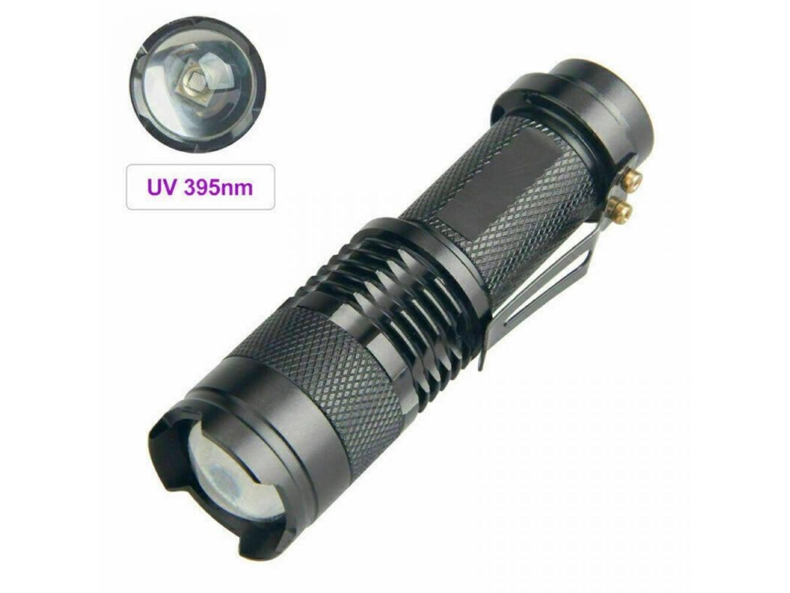 Lanterna De Led Uv 365/395nm Blacklight Para Detecção De Urina De Pet E Manchas Corporais 395nm
