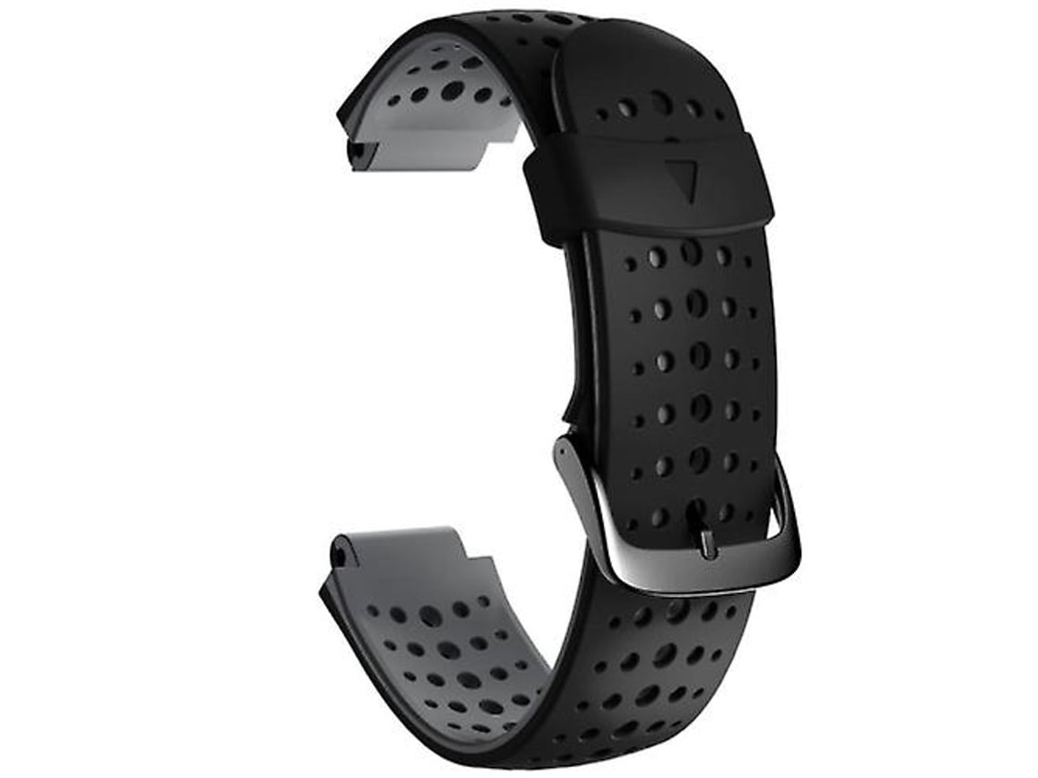 Pulseira De Relógio Lurelia Para Garmin Forerunner 220 Em Silicone Bicolor Preto Cinza