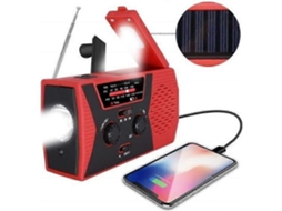 Rádio Portátil De Emergência Com Manivela Solar Lanterna Led Luz De Leitura Carregador Portátil De 2000 Mah Olysi Shop