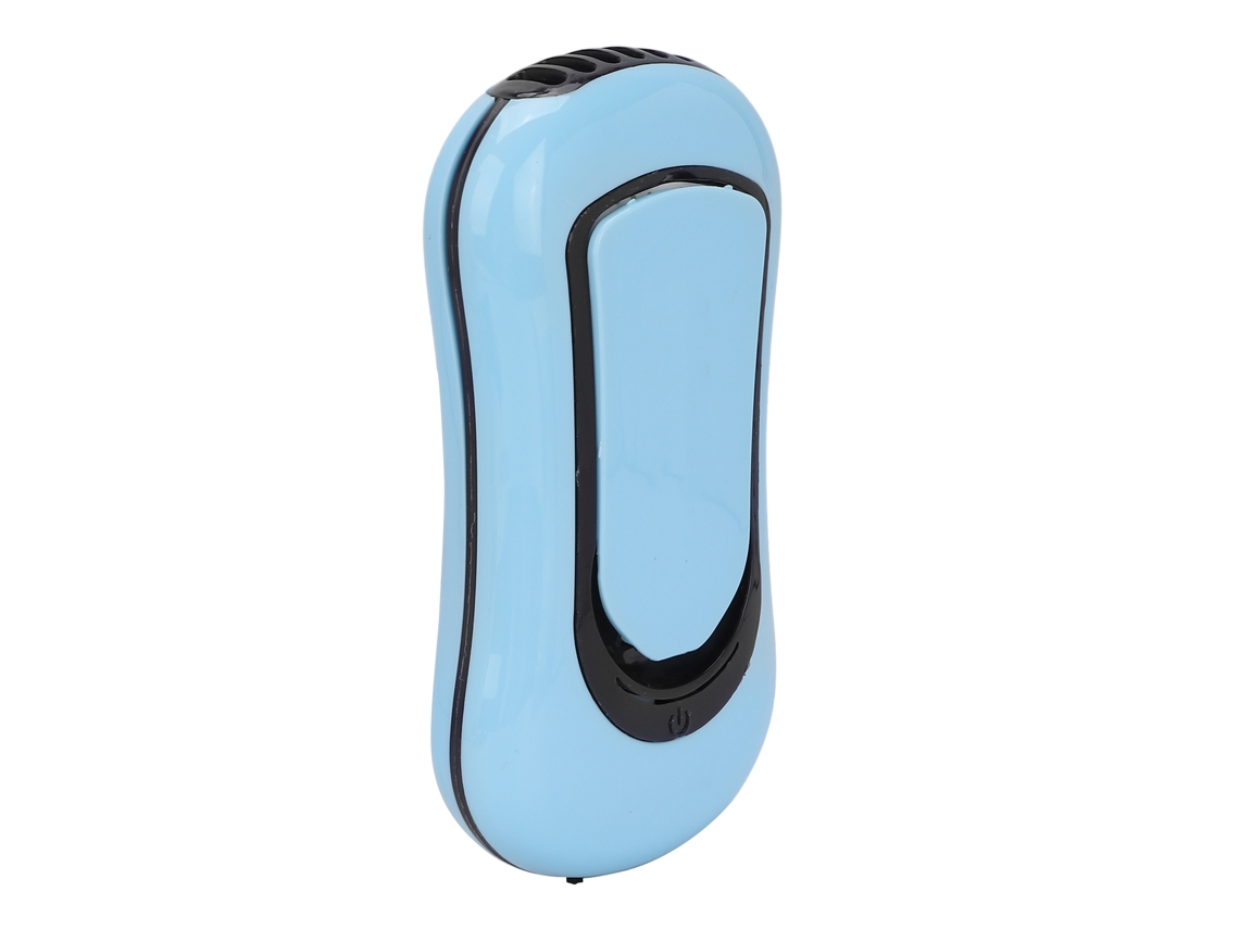 Secador de cílios portátil recarregável, mini, sem lâminas, modelo ventilador, cor safira.