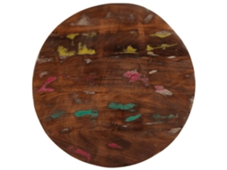 Vidaxl Tampo De Mesa Redondo Ø40x3,8cm Madeira Recuperada Maciça