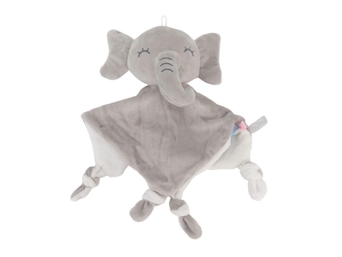 Primerox toalhinho de Acalmamento Pelúcia Boneco Infantil Burp Cloth com Design de Elefante para Bebês +3 Meses