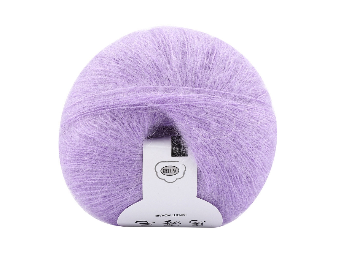 Fio De Mohair Roxo Macio Para Tricô Faça Você Mesmo Xale Cachecol Crochê Material Slowmoose