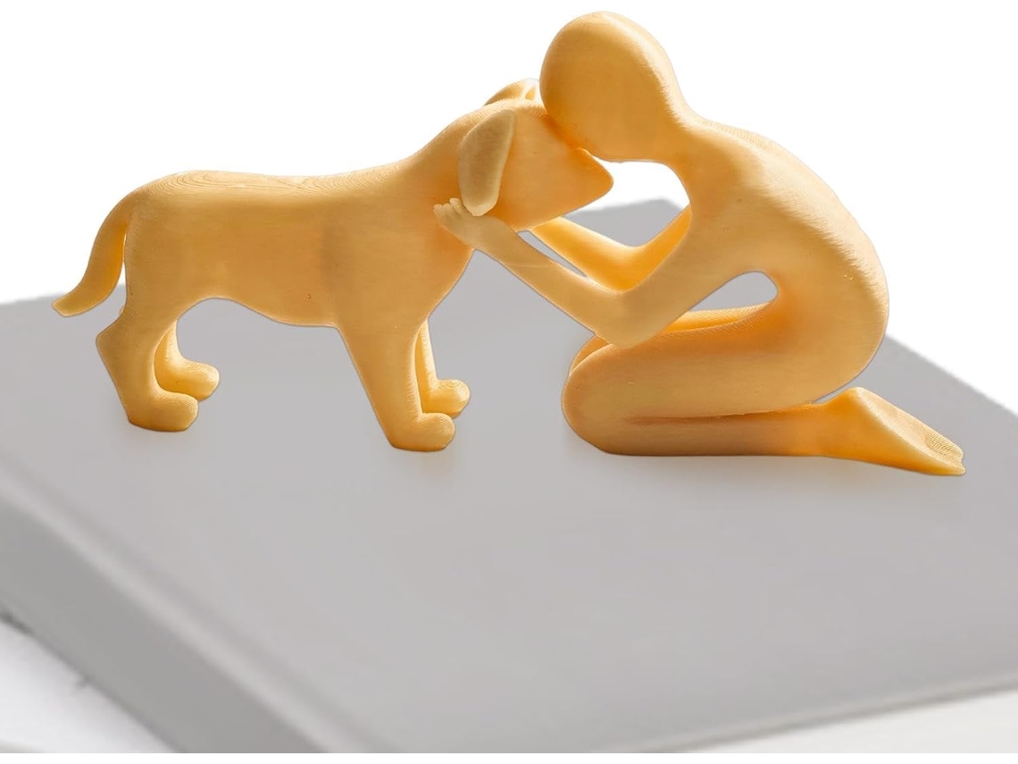 Decoração Cachorro Escultura Artística Abstrata Cachorros Escritório Estar Quarto Campo Prateleira Aniversário GOKOCO
