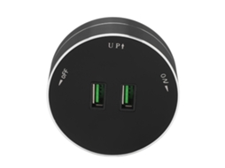 Laxiscreed Adaptador De Energia Sem Fios Para Rail Com Duas Usb E Luz Indicadora