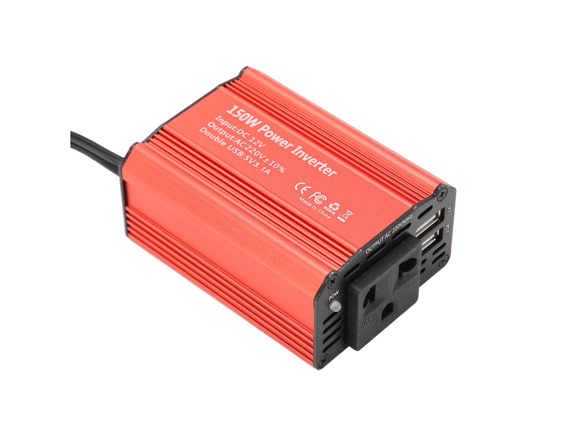Mali inversor de Energia para Carro 150w 12v Cc para 220v Ca com Saída Usb Dual 2.1a para Alimentação Elétrica
