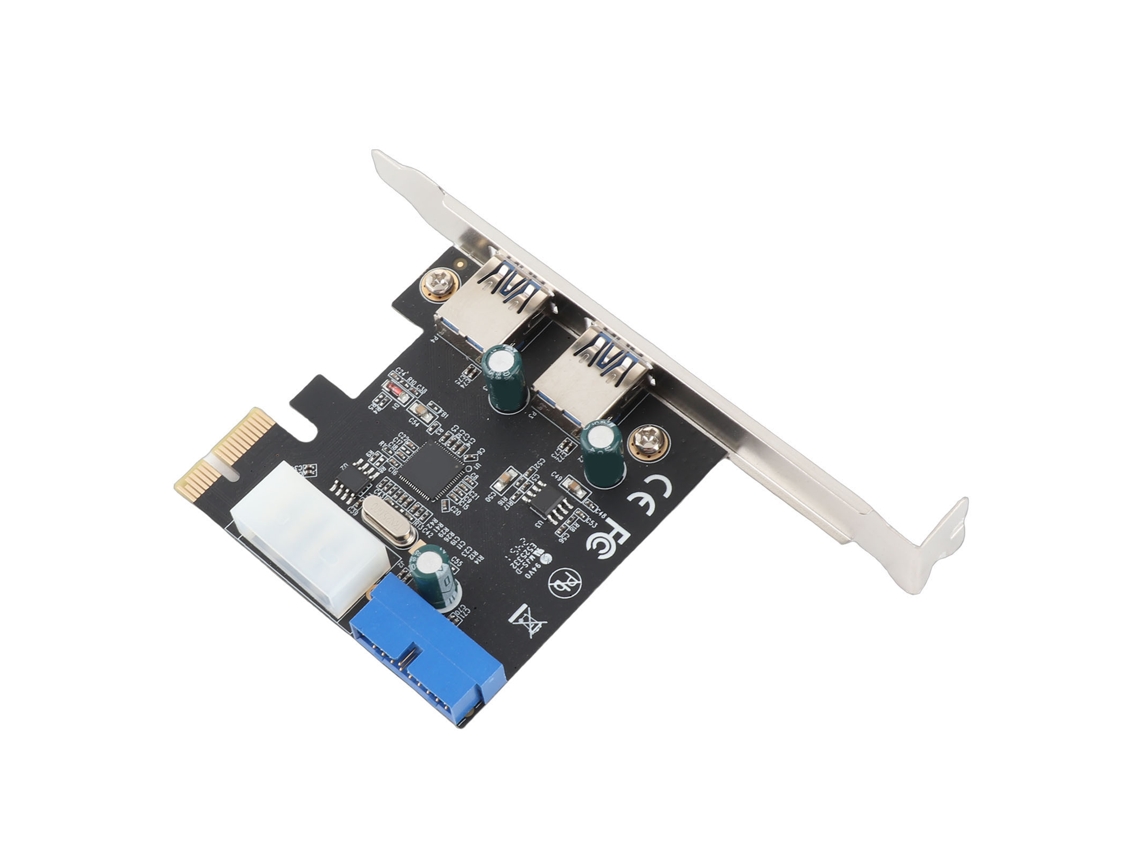 Cartão De Expansão Usb3.0 2 Portas Adaptador Controlador Pci‑e Para Usb3.0 Cartão Pcie Usb
