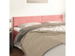 Vidaxl Cabeceiras Rosa 200x5x78/88 Cm Veludo