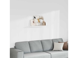 Vidaxl Prateleira De Parede Suspensa 80x23,5x3,8 Cm Mdf Branco