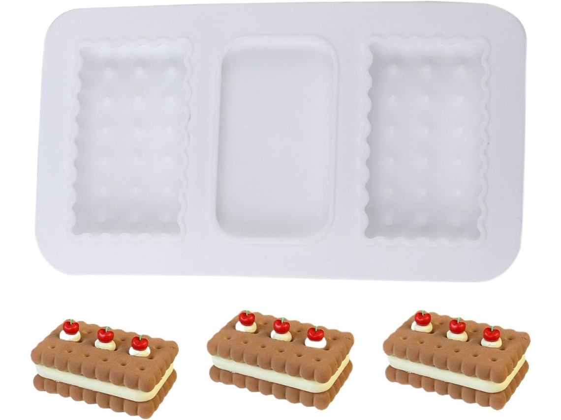 Formas De Silicone Para Biscoitos, Formatos Quadrados 3d, Silicone