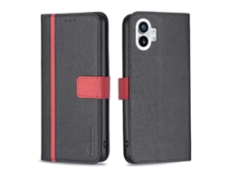 Capa De Celular For Nothing Phone 1 Bf13 Em Couro Com Textura Cruzada E Cores Combinando