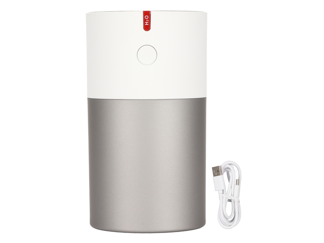 2026zentro-umidificador Mini Usb Com Dois Modos Ultra Silencioso Auto Desligamento Luz Noturna Controle Por Botão Prata Para Casa Escritório Carro