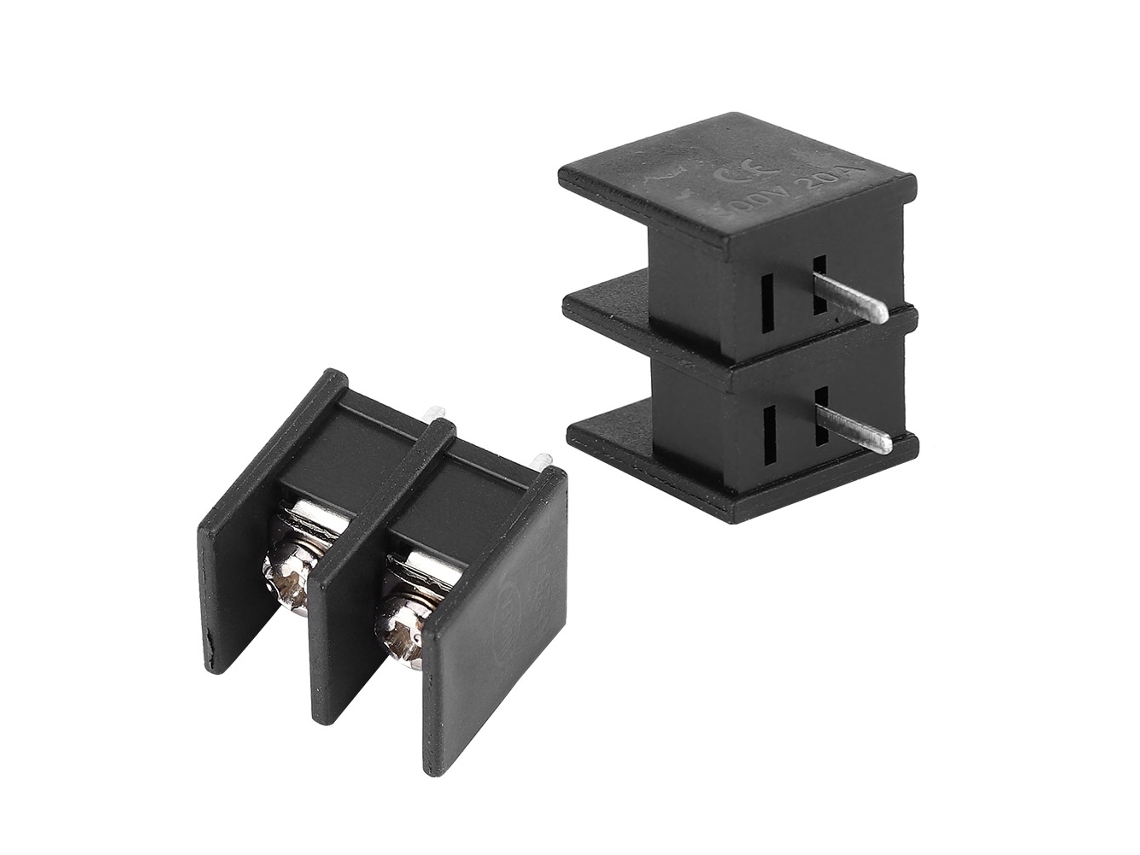 Laxiscreed Bloco De Terminais Com Barramento Para Ligações Em Placa De Circuito, 2 Pinos, Passo 7.62mm