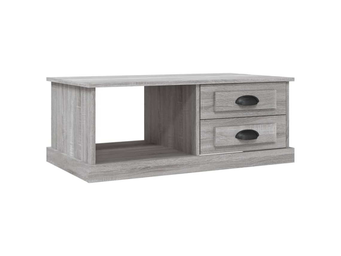 Mesa de Centro MAISON EXCLUSIVE Derivados Madeira Cinzento Sonoma 90x50x35 cm