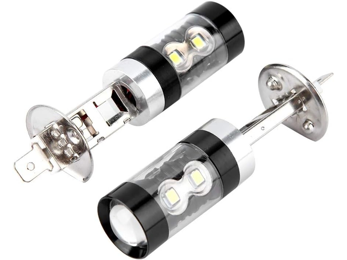 Lâmpadas De Led H1 Da Aqxreight, 8000k Brancas, 50w, Alto Brilho 1800lm, Ângulo De Feixe 360 ​​graus, Plug And Play Para