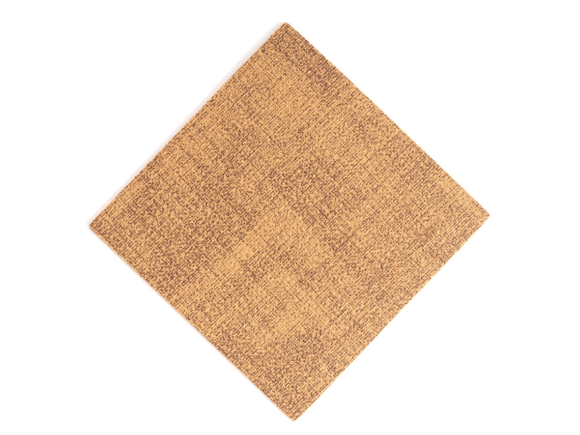 Conjunto De 6 Porta Copos Quadrados De Cortiça De Madeira 10x0,2 Cm Slowmoose