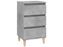 Bedside Cabinet, Bedside Cabinets Vidaxl Cinzeto Madeira Processada (n/a)