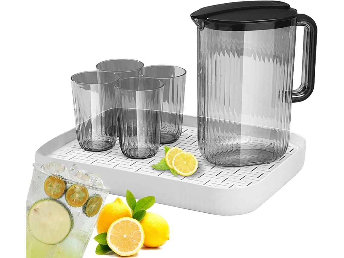 Conjunto De Recipientes Para Suco Com Tampa, Jarra Para Água Fria Para Suco De Frutas, Jarra Para Be Gokoco