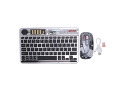 Combo Teclado e Mouse Sem Fio Bluetooth 5.1 RGB Silencioso para PC, Laptop, Smart TV S/MARCA