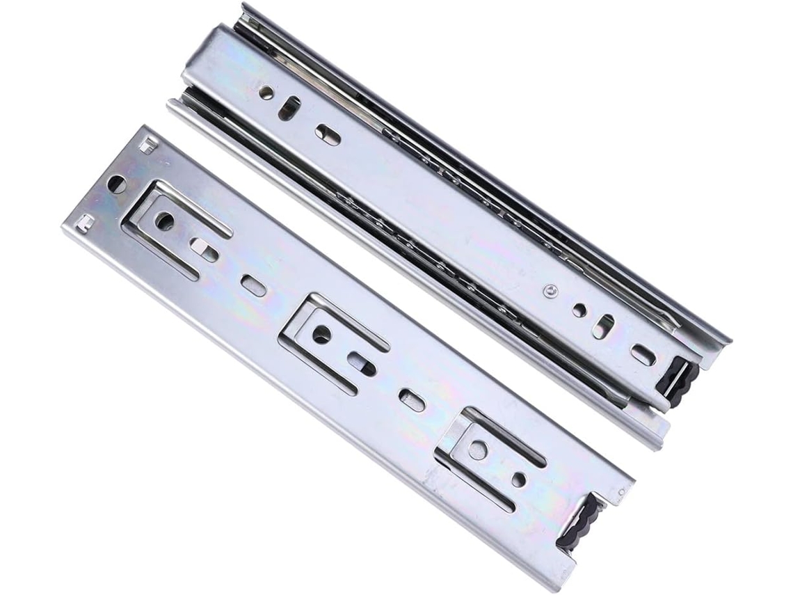 Corrediças Para Gavetas, 2 Peças, Pequenas, 8 Polegadas 200mm, Trilhos Deslizantes De Aço Com Rolamento, Trilho De 3 Partes