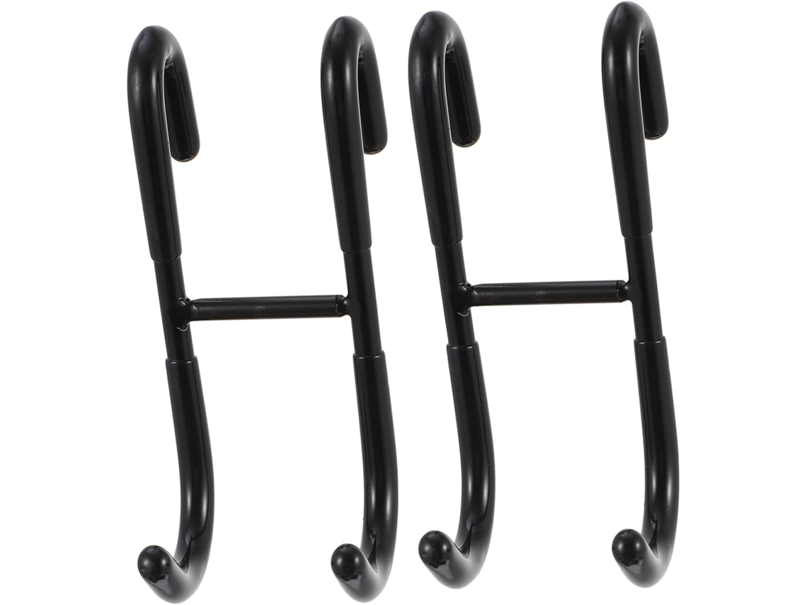 Conjunto De 4 Cabides Metálicos Aço Inoxidável Para Porta, Sem Necessi