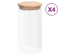Storage Glass Jar, Storage Glass Jars Vidaxl Transparente Vidro (n/a)