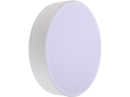 Luminária de Teto Redonda e Plana em Plástico Branco para Cozinha, Escritório e Quarto. SFUSHOS