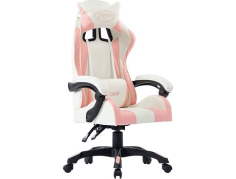 Cadeira Gaming VIDAXL (Rosa - PVC)