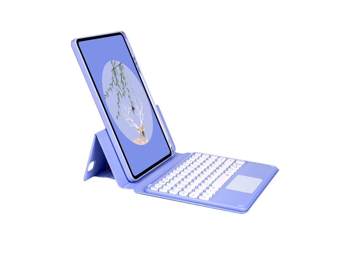 Lurelia Capa Com Teclado Bluetooth Para Ipad 10.2 2021/2020/2019 Com Design Giratório Magnético