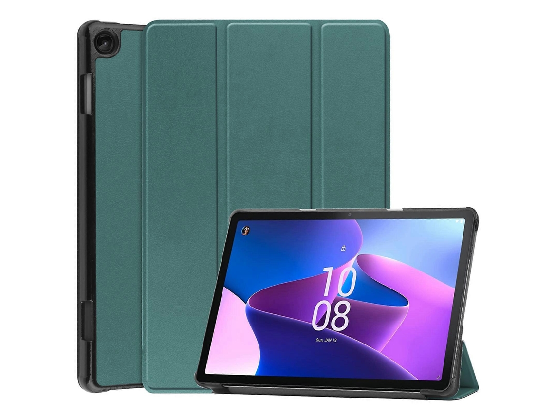 Capa De Couro Inteligente Com Suporte Triplo Para Tablet Lenovo Tab M10 3ª Geração / Tb328fu Custer Pure Color.