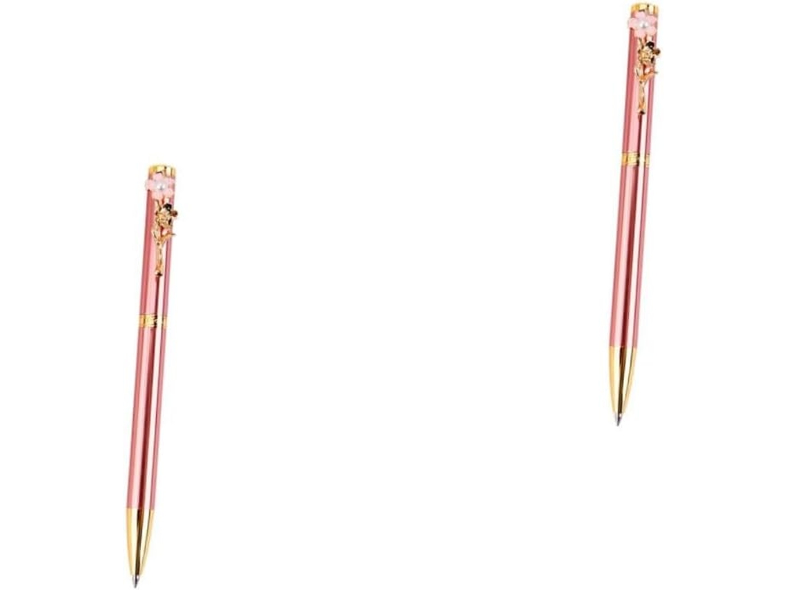 Conjunto De 2 Canetas Esferográficas Metálicas Criativas Angoyly: