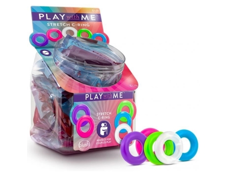 Blush Play With Me Stretch Vibrating Ring 50 Units Rosa