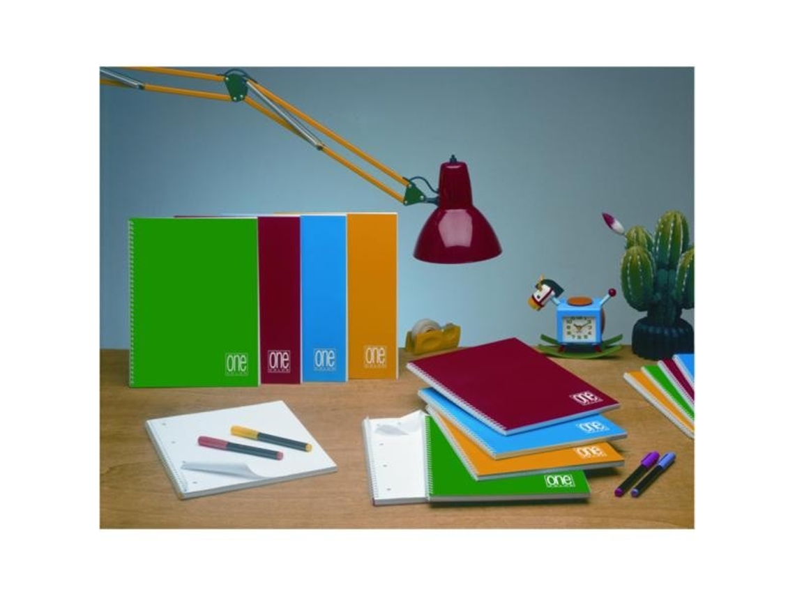 BLASETTI Caderno One Color e Bloco A5 60 Folhas Multicolorido