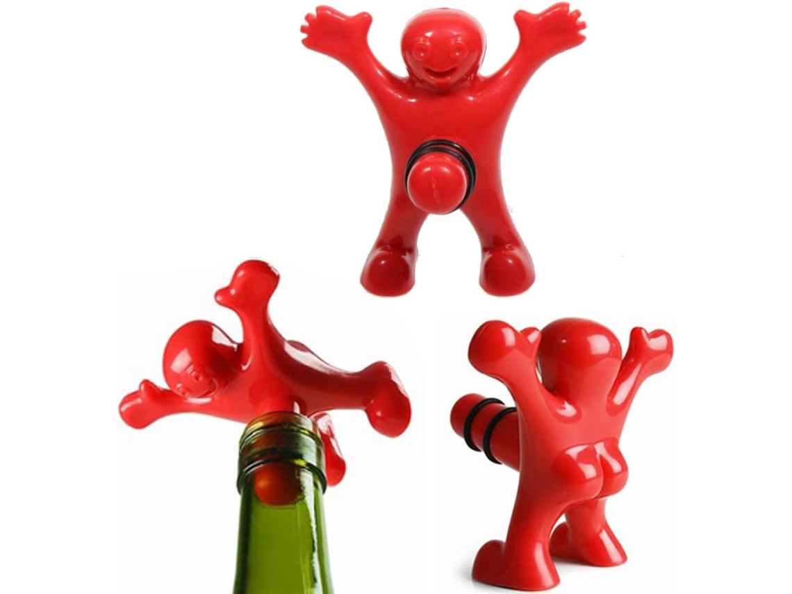 Abridor De Garrafas Happy Man, Saca-rolhas Para Garrafas De Vinho, Para Garrafas De Cerveja, Presente Divertido, 3 Em 1