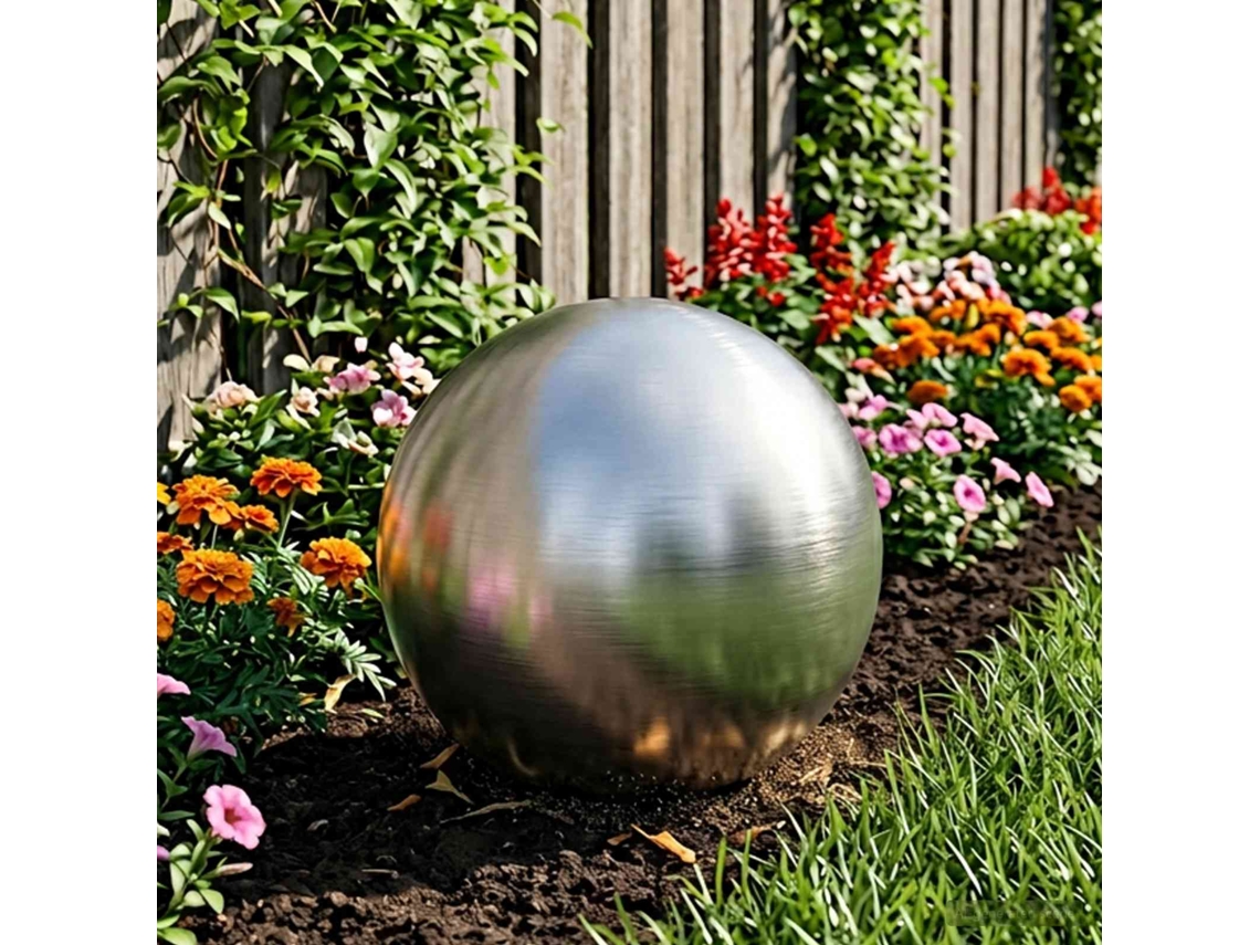 Vidaxl Bola Escovada Ø 47 Cm Prateado Aço Inoxidável 201
