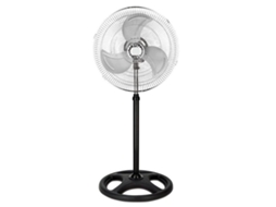 Ventilador De Pedestal De 45,7 Cm, 70 W, 3 Velocidades, Ajustável, Preto