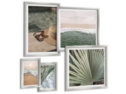 Conjunto De Pinturas Motivos De Férias Estilosos Aquáticos Espelharte (5 Peças)