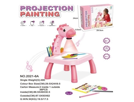 Desenho - Gráficos, mesa de desenho infantil, projetor Led, quadro de pintura artística, escritório, ferramentas educacionais - Tipo Rosa 2 S/MARCA