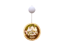 Laxiscreed Casti Disc Pendente Led 24cm Para Decoração Ramadan Em Branco Quente
