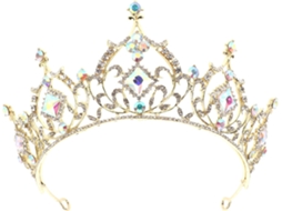 Coroa De Casamento Elegante E Delicada Em Liga De Ouro Ciieeo, Acessório De Cabelo Para Noiva.