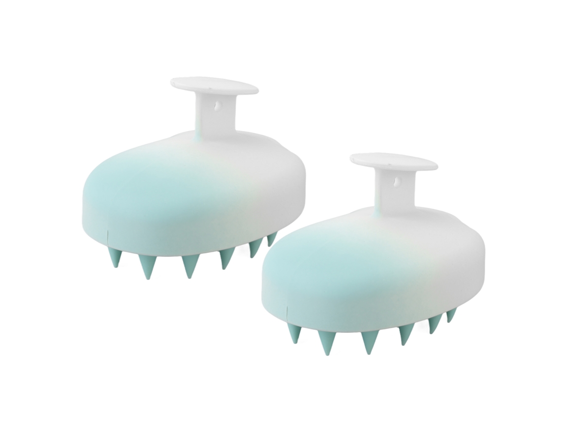 2pcs Escova De Shampoo De Silicone Para Massagem Do Couro Cabeludo E Remoção De Caspa