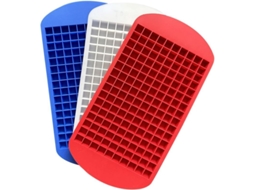 Formas de gelo Nova Line 3 peças com 160 cubos de silicone quadrados para cozinha e bar | S/MARCA