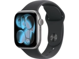 APPLE Watch Series 11 GPS 42 mm Cinzento Sideral Alumínio com Bracelete Desportiva Preta (Tamanho M/L)