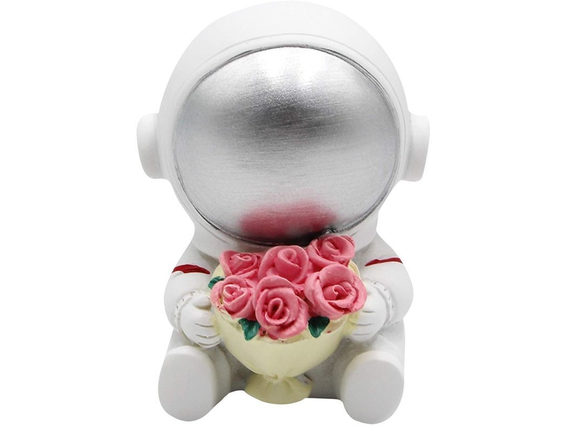 Estátua de astronauta pequena, criativa e fofa, resina, decoração de mesa, presente | S/MARCA