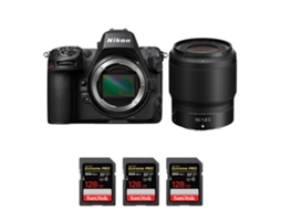 Z8 + Z 50mm F/1.8 S + 3 Sandisk 128gb Uhs ii 300mb/s Máquina Fotográfica Híbrida Full frame + Ebook “20 Dicas para Fotos Que Impressionam” NIKON